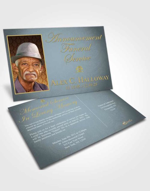 Funeral Announcement Card Template Humble Eagerness