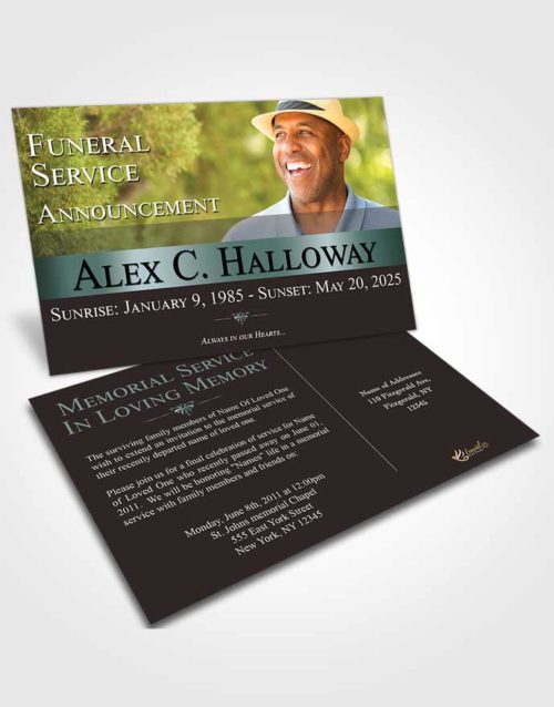 Funeral Announcement Card Template Morning Classy Wonder