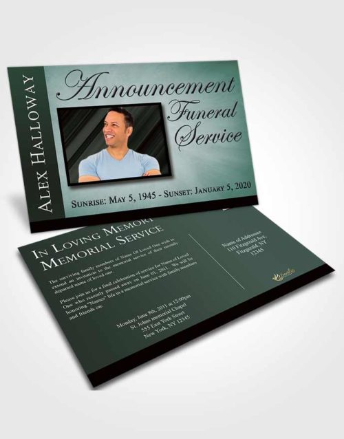 Funeral Announcement Card Template Morning Eternity