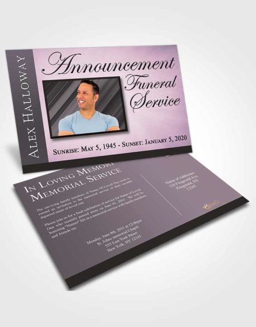 Funeral Announcement Card Template Passionate Eternity