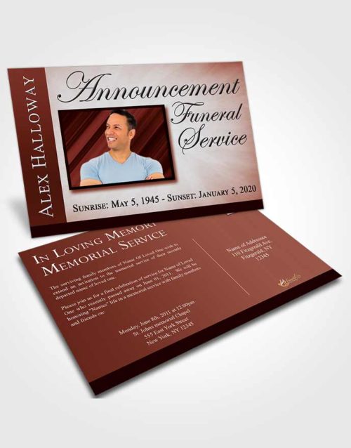 Funeral Announcement Card Template Perfect Eternity