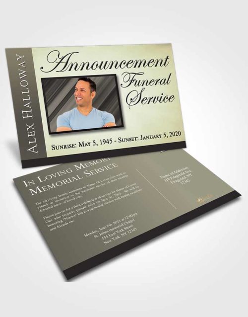 Funeral Announcement Card Template Quiet Eternity