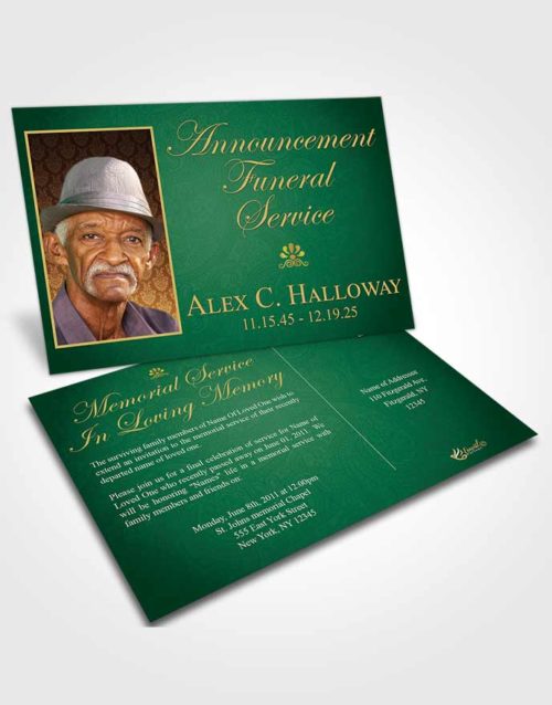 Funeral Announcement Card Template Restful Eagerness