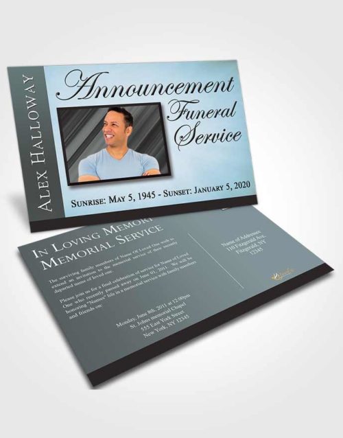 Funeral Announcement Card Template Sweet Eternity