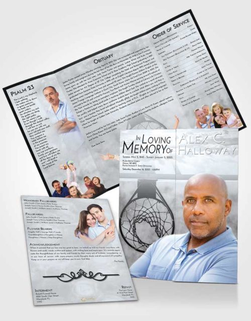 Obituary Funeral Template Gatefold Memorial Brochure Freedom In the Hoop