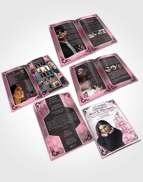Booklet Memorial Folder Pink Faith Brahma Surprise