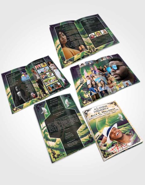 Booklet Memorial Folder Emerald Serenity Cowboy Divinity
