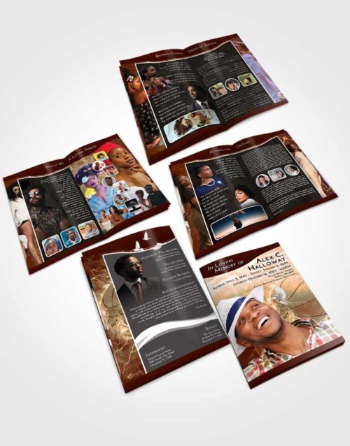 Booklet Memorial Folder Soft Dusk Basketball Heat