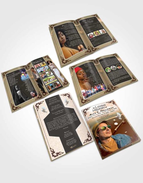 Booklet Memorial Folder Soft Dusk Billiards Peace