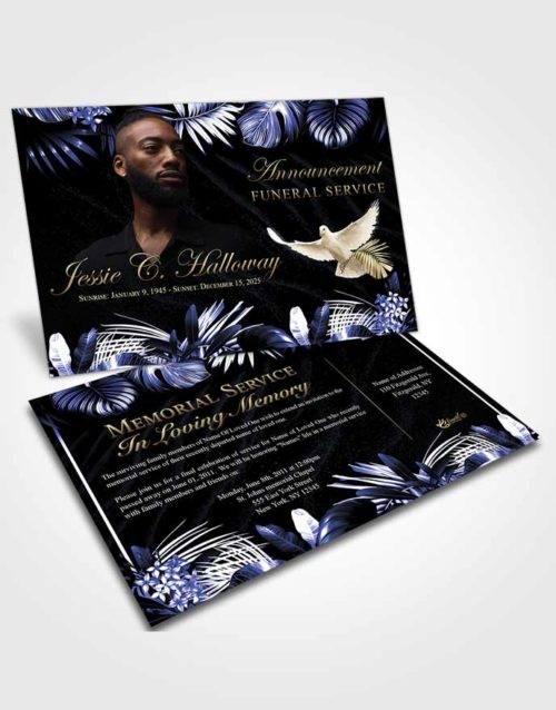Funeral Announcement Card Template Dazzling Charm