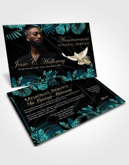 Funeral Announcement Card Template Elegant Charm