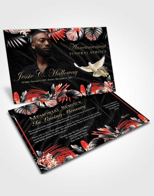 Funeral Announcement Card Template Loyal Charm