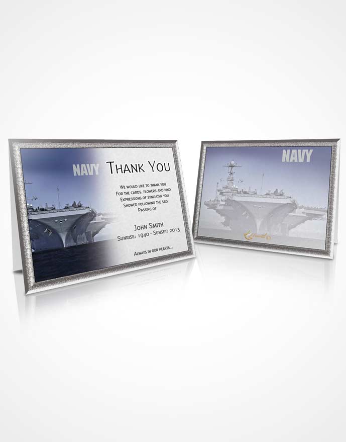 Thank You Card Navy 04