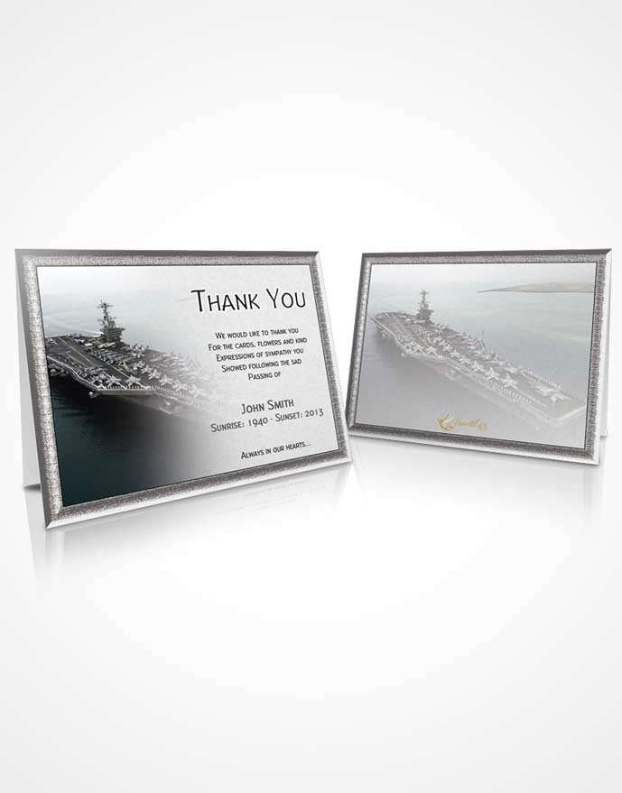 Thank You Card Navy 06