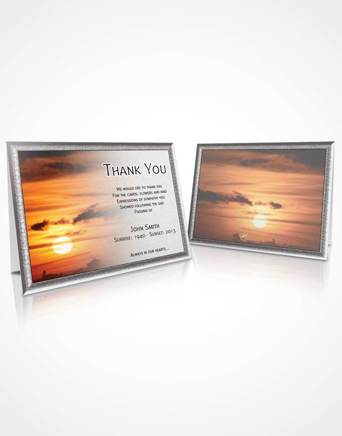 Thank You Card Sunrise Sunset 10